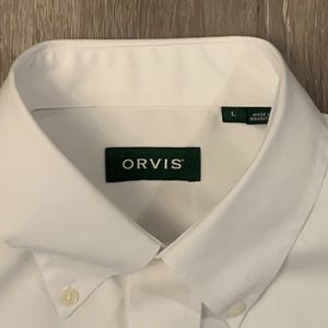 ORVIS MENS LARGE DRESS BUTTON DOWN LONG SLEEVE SHIRT COTTON